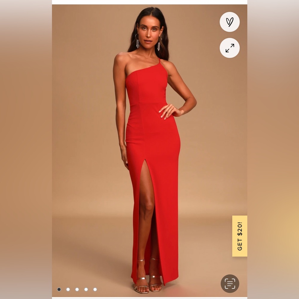 Red cocktail/wedding Guest dress from lulus.